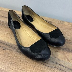 Frye Carson Tab Leather Suede Ballet Flats Slip On Shoe